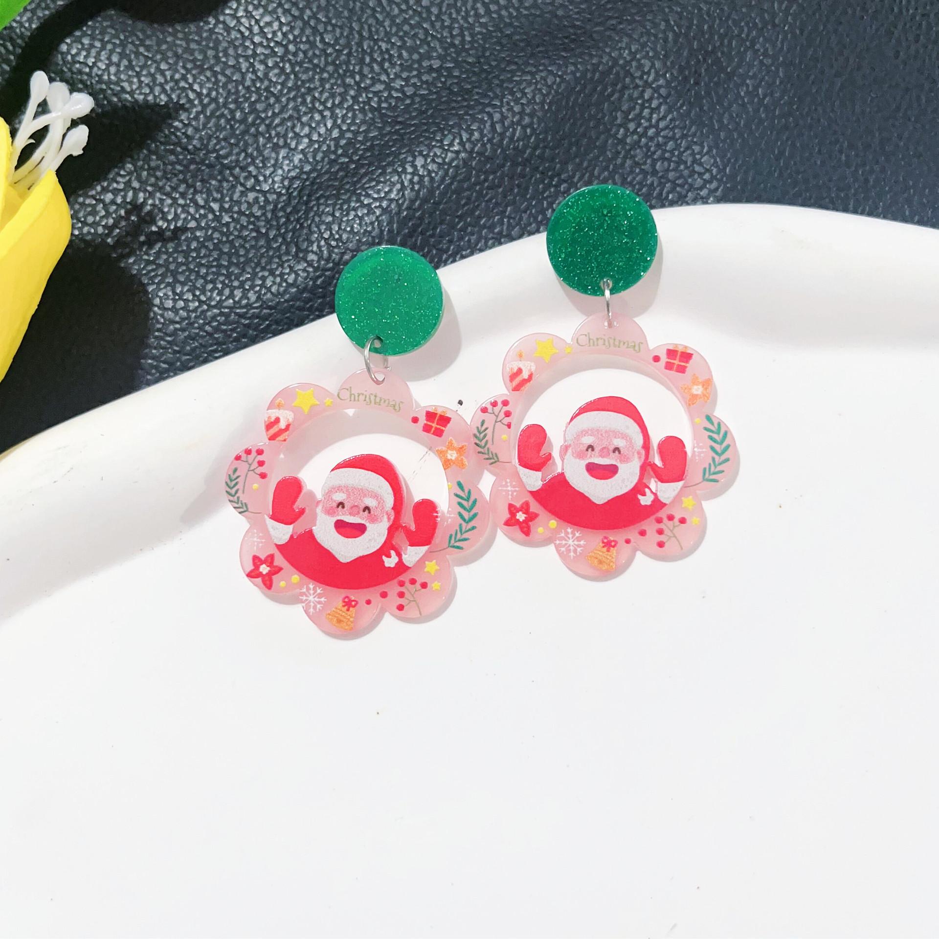 Santa Claus Christmas Earrings Personalized Fashion Christmas Elk Cute Cartoon Earrings рожевий 
Santa Claus Christmas Earrings Personalized Fashion Christmas Elk Cute Cartoon Earrings рожевий