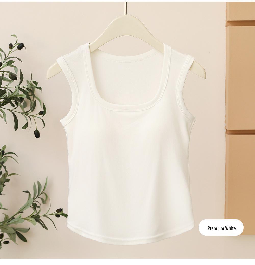 Женская майка на бретелях с квадратным вырезом из ледяного шелка с вкладышами для бюстгальтера - Летняя, Защита от просвечивания, Изогнутый подол, Не скатывается, Не скручивается XL (40-60 kg) белый
Женская майка на бретелях с квадратным вырезом из ледяного шелка с вкладышами для бюстгальтера - Летняя, Защита от просвечивания, Изогнутый подол, Не скатывается, Не скручивается XL (40-60 kg) белый