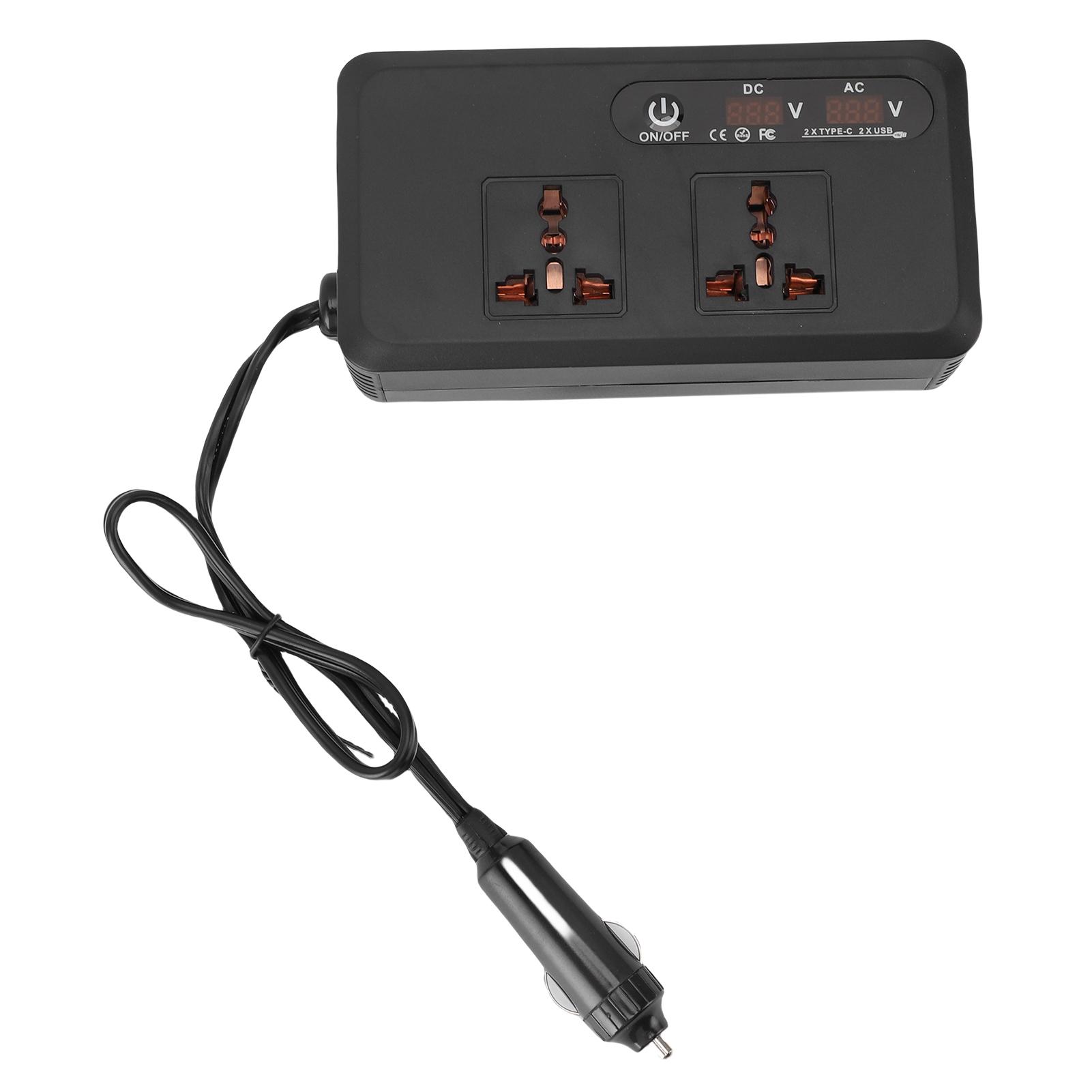 Car Inverter Direct Current 12V to AC 220V 200W with Cigar Socket PD 24W QC 24W Fast Charging Real
Car Inverter Direct Current 12V to AC 220V 200W with Cigar Socket PD 24W QC 24W Fast Charging Real