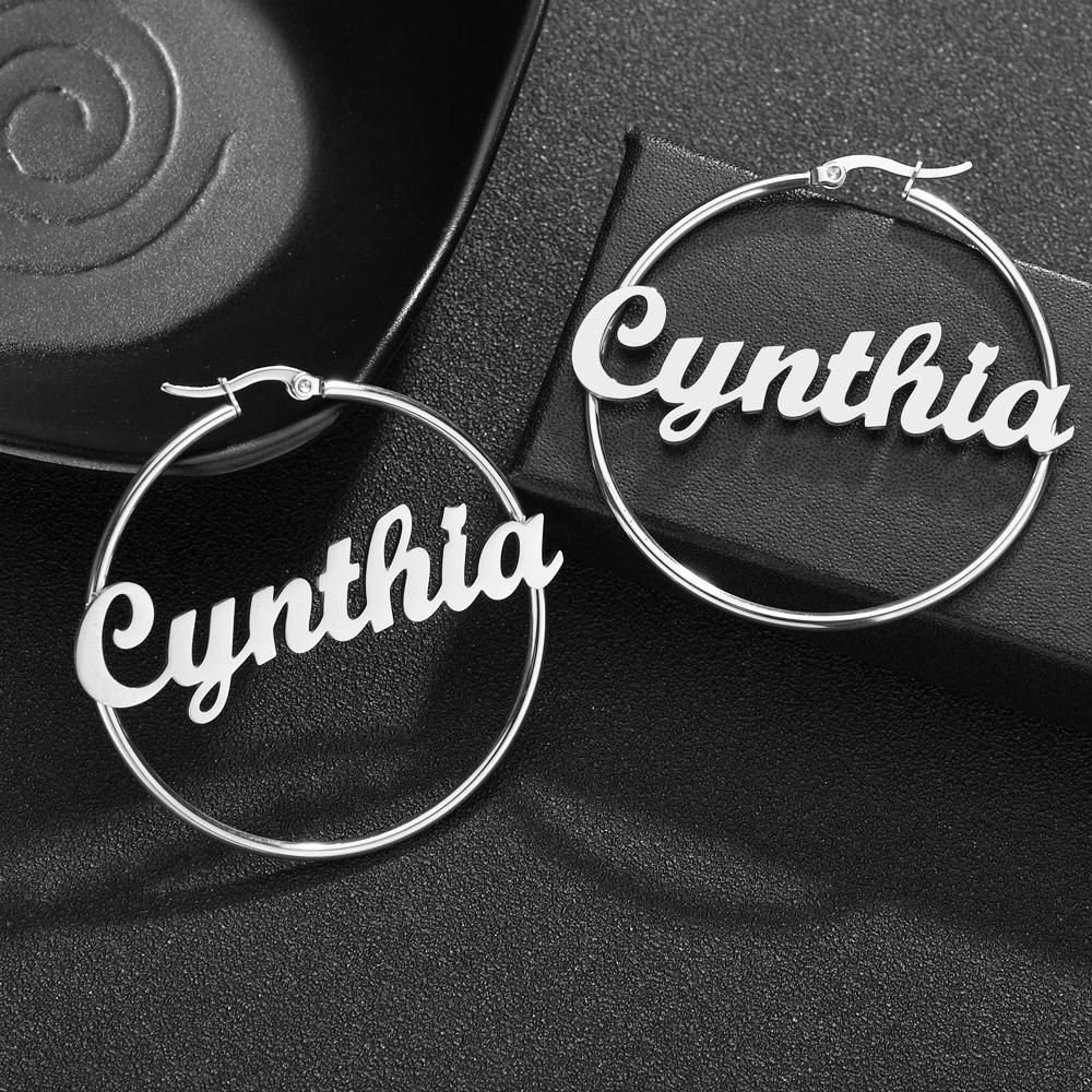 Atoztide Personalized Name Stainless Steel Letter Earrings For Women 3 Color Custom Circle Hoop Earrings Weddings Party Jewelry 25mm
Atoztide Personalized Name Stainless Steel Letter Earrings For Women 3 Color Custom Circle Hoop Earrings Weddings Party Jewelry 25mm