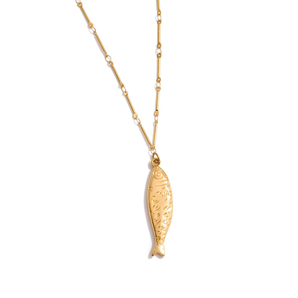 Yhpup Wholesale Ocean Stainless Steel Metal Fish Pendant Necklace Earrings Rust Proof Golden PVD Plated Trendy Fashion Jewelry
Yhpup Wholesale Ocean Stainless Steel Metal Fish Pendant Necklace Earrings Rust Proof Golden PVD Plated Trendy Fashion Jewelry