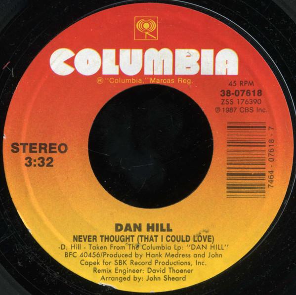7inch Record DAN HILL - Never Thought (That I Could Love) 3807618 Columbia 1987 US Rock Used
7inch Record DAN HILL - Never Thought (That I Could Love) 3807618 Columbia 1987 US Rock Used