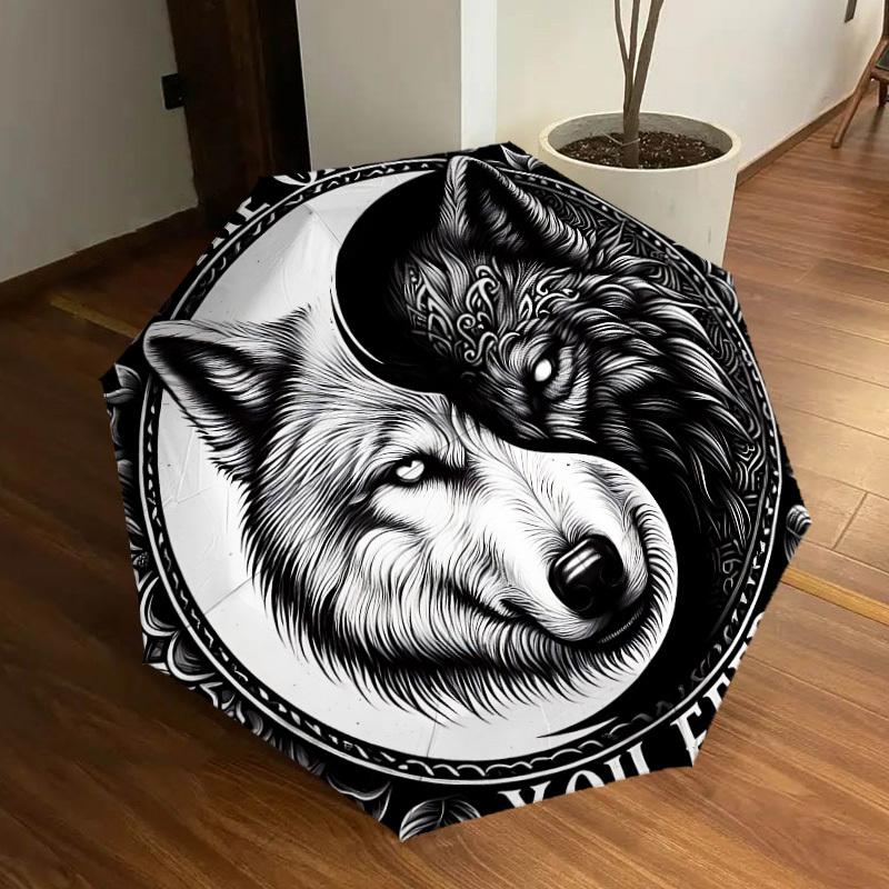 1pc Wolf Yin Yang Automatic Open/Close Umbrella, Folding Compact Umbrella with Lightweight Design for Women/Men yy251011098
1pc Wolf Yin Yang Automatic Open/Close Umbrella, Folding Compact Umbrella with Lightweight Design for Women/Men yy251011098