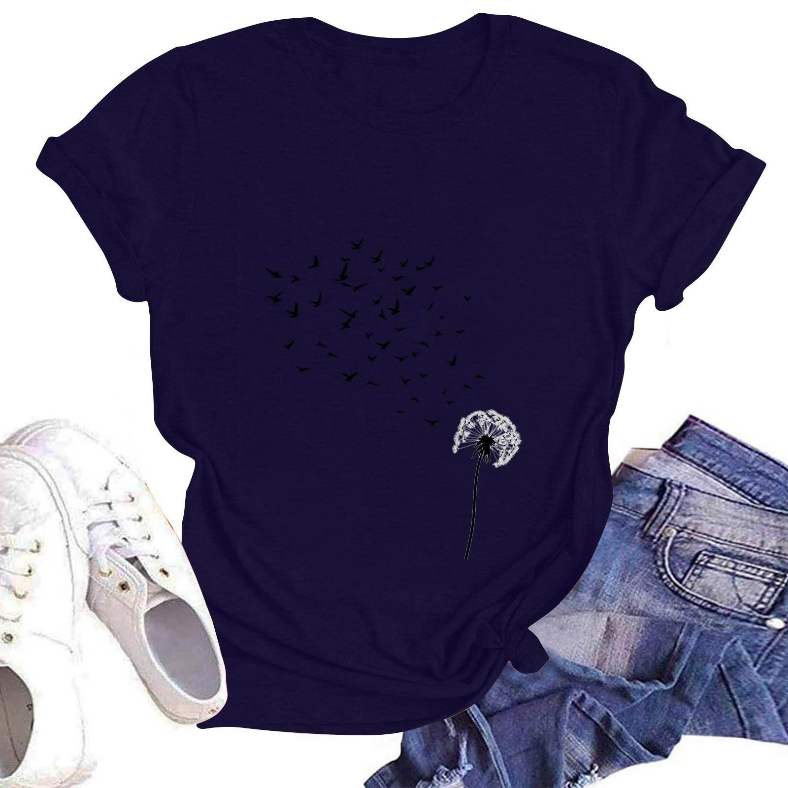 Женская повседневная футболка с круглым вырезом и коротким рукавом M тёмно-синий
Женская повседневная футболка с круглым вырезом и коротким рукавом M тёмно-синий