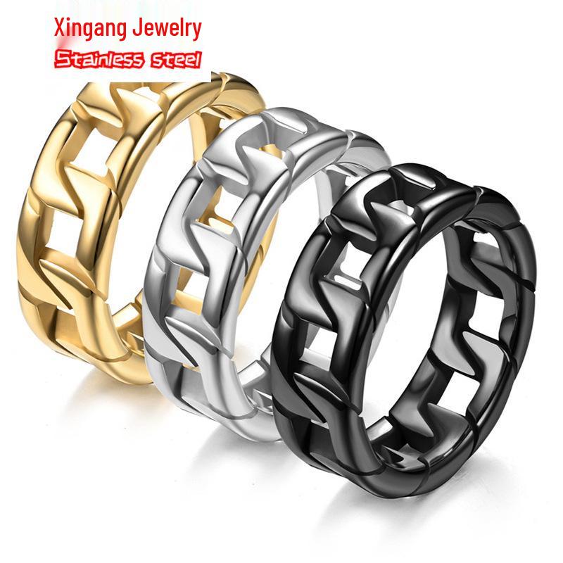 Trendy Men s Cuban Chain Ring: Fashionable Titanium Steel, Fade-Resistant, Precision Casting. Size 11
Trendy Men s Cuban Chain Ring: Fashionable Titanium Steel, Fade-Resistant, Precision Casting. Size 11