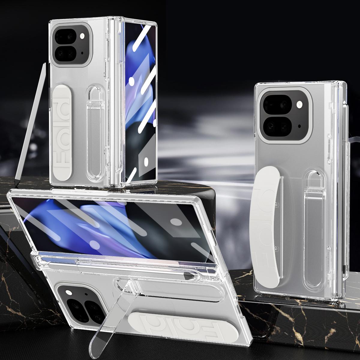 For Google Pixel 10 Pro Fold Case Kickstand Wristband Hard PC Phone Cover with Pen Slot Transparent
For Google Pixel 10 Pro Fold Case Kickstand Wristband Hard PC Phone Cover with Pen Slot Transparent