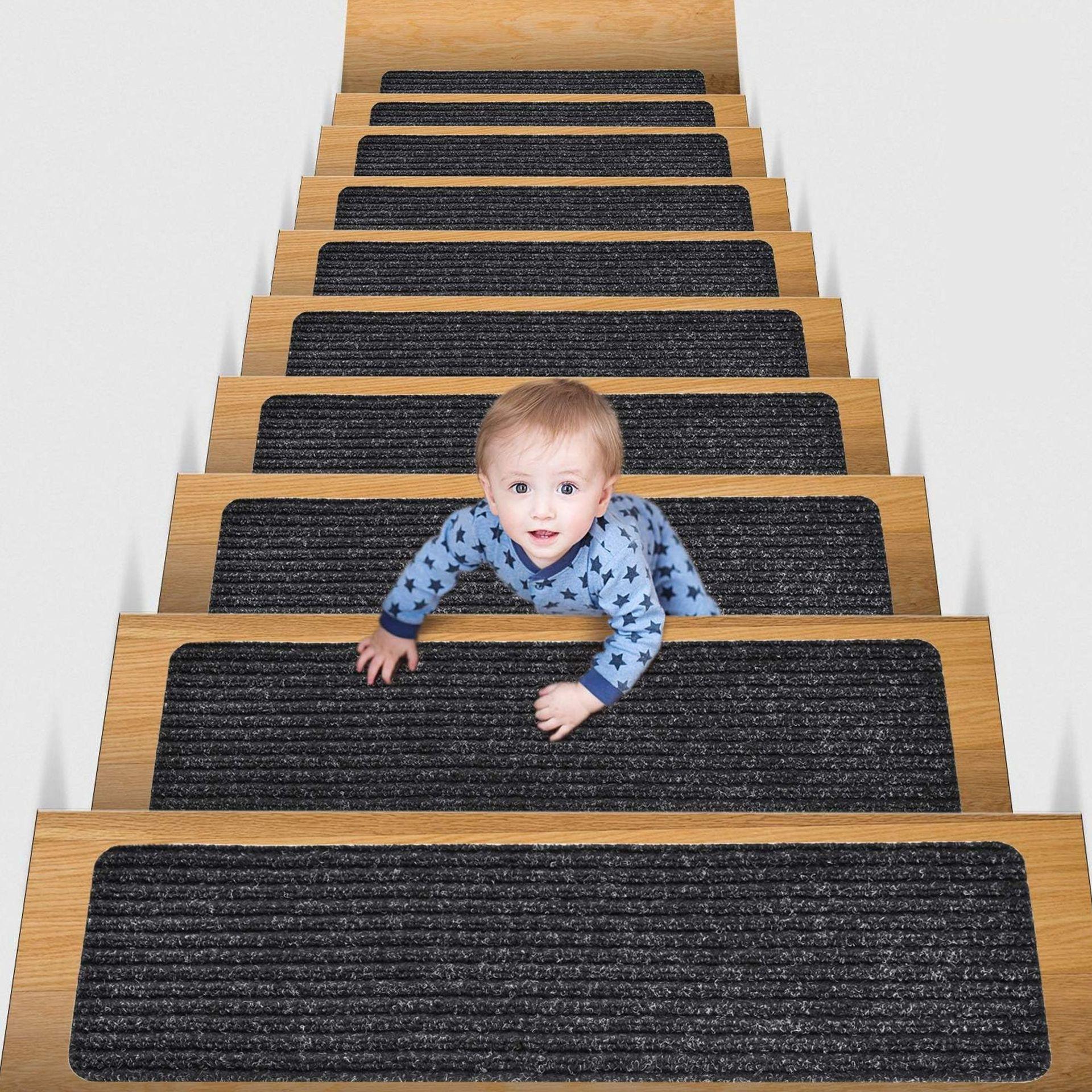 15PCS New staircase silent pad, step pad, anti fall floor pad, self-adhesive PVC non slip pad with double stripes 76cmx20cm
15PCS New staircase silent pad, step pad, anti fall floor pad, self-adhesive PVC non slip pad with double stripes 76cmx20cm