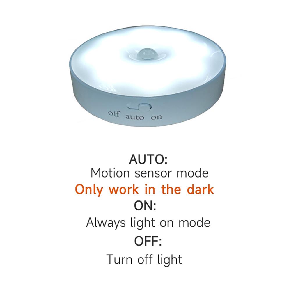 USB Rechargeable Cabinet Bedside Round Lamp Magnetic Human Body Sensor LED Night Light Cold White
USB Rechargeable Cabinet Bedside Round Lamp Magnetic Human Body Sensor LED Night Light Cold White