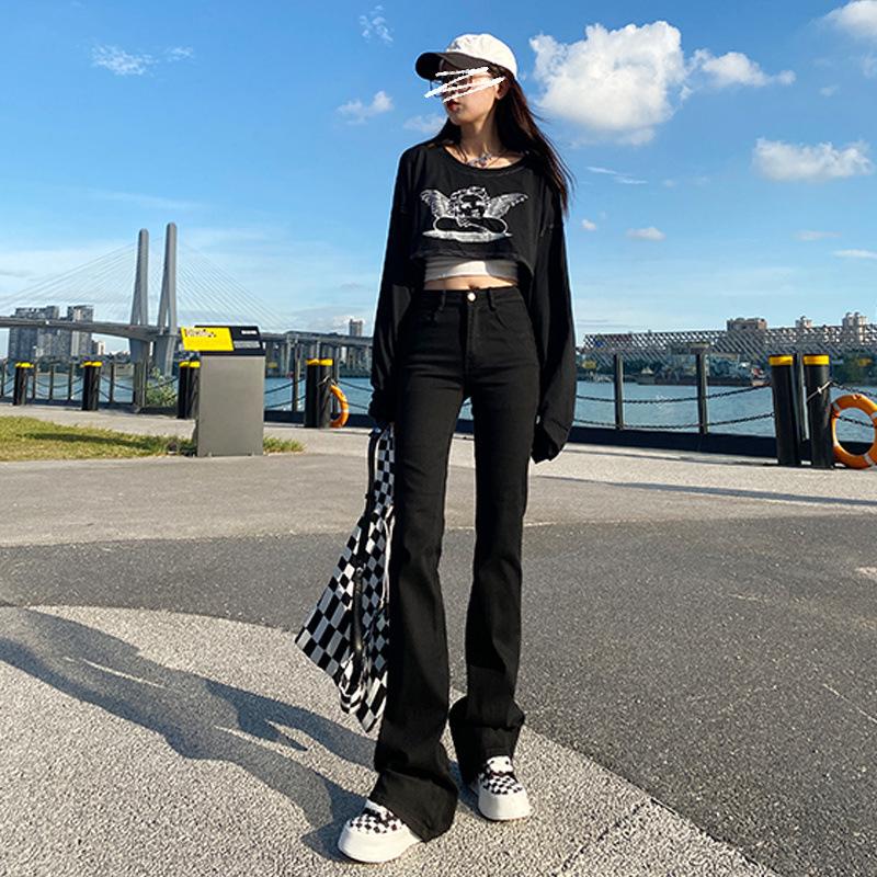 Women s High-Waisted Black Wide-Leg Bell Bottom Jeans - Slimming Extra Long Pants for Tall Girls, Spring/Autumn Trendy Style (2026) S чёрный
Women s High-Waisted Black Wide-Leg Bell Bottom Jeans - Slimming Extra Long Pants for Tall Girls, Spring/Autumn Trendy Style (2026) S чёрный