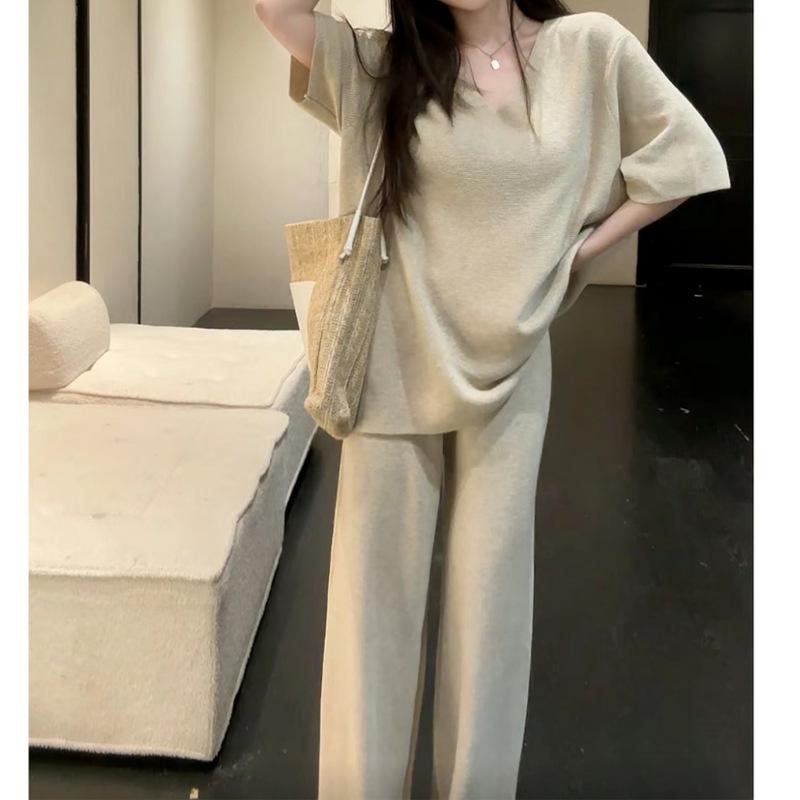 2026 Spring/Autumn Women s Korean Style Loose Casual Suit with Wide-Leg Pants and Short Sleeves Medium
2026 Spring/Autumn Women s Korean Style Loose Casual Suit with Wide-Leg Pants and Short Sleeves Medium