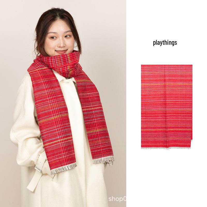 Red Double-Sided Plaid Scarf for Autumn & Winter - Korean Style Neck Warmer for Christmas 185*60 cm червоний
Red Double-Sided Plaid Scarf for Autumn & Winter - Korean Style Neck Warmer for Christmas 185*60 cm червоний