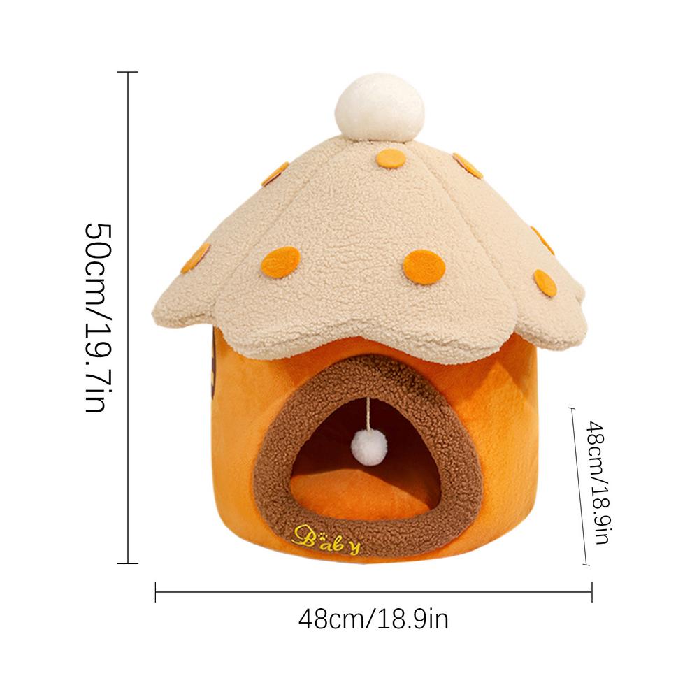 Mushroom Cat House Warm Cat Nest Cat Cave Bed Cat Tent Cat House Warm Pet Cave With Removable And Washable Cushion For Indoor жёлтый
Mushroom Cat House Warm Cat Nest Cat Cave Bed Cat Tent Cat House Warm Pet Cave With Removable And Washable Cushion For Indoor жёлтый