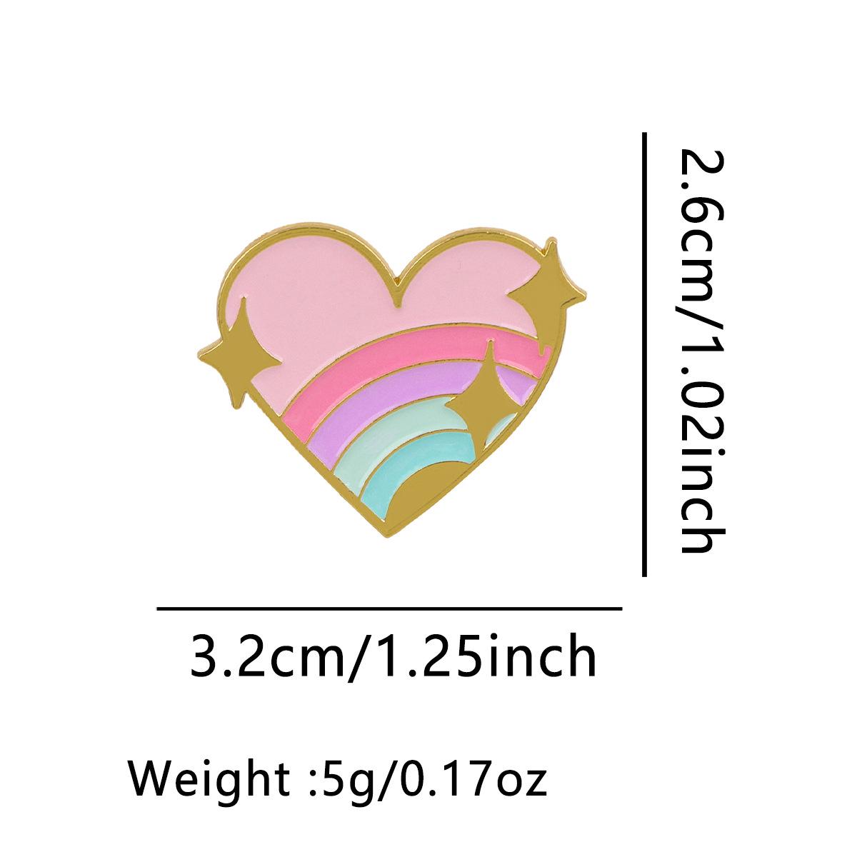 Rainbow Heart Cartoon Metal Brooch – Creative Personality Bag and Clothing Accessory
Rainbow Heart Cartoon Metal Brooch – Creative Personality Bag and Clothing Accessory