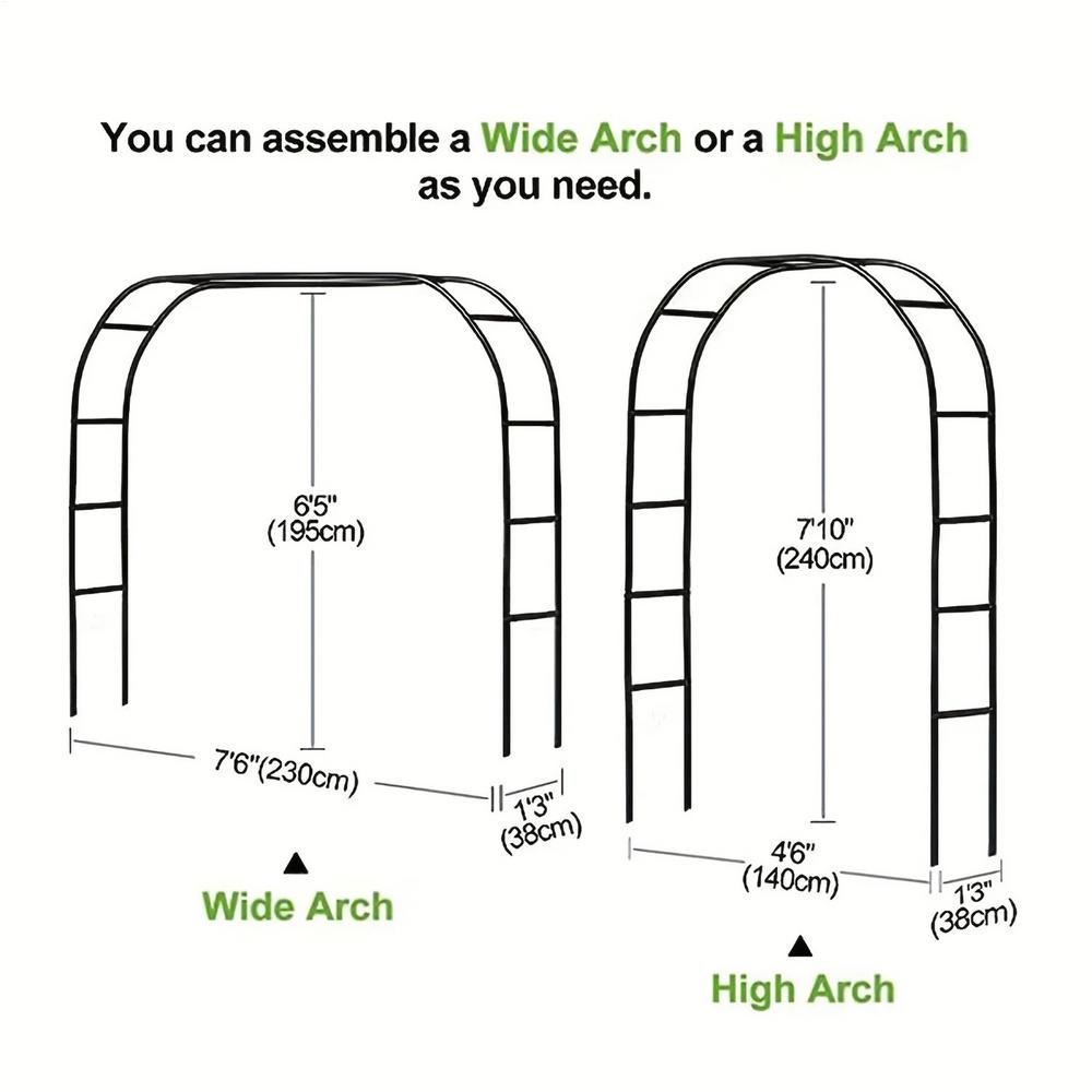 Metal Garden Arch Trellis 100inch Large Size Heavy Duty Steel Frame Garden Arch With Gothic Style Wedding Arch Flowers Frame
Metal Garden Arch Trellis 100inch Large Size Heavy Duty Steel Frame Garden Arch With Gothic Style Wedding Arch Flowers Frame