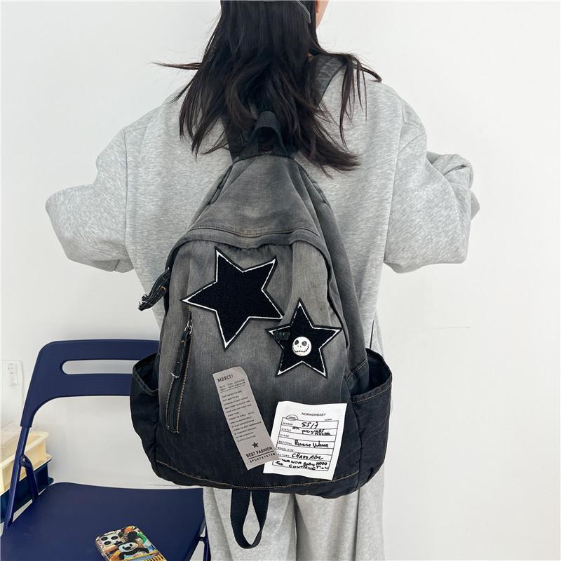 Джинсовый холщовый рюкзак - Большая вместимость для студентов и взрослых, Универсальная и модная сумка через плечо чёрный
Джинсовый холщовый рюкзак - Большая вместимость для студентов и взрослых, Универсальная и модная сумка через плечо чёрный