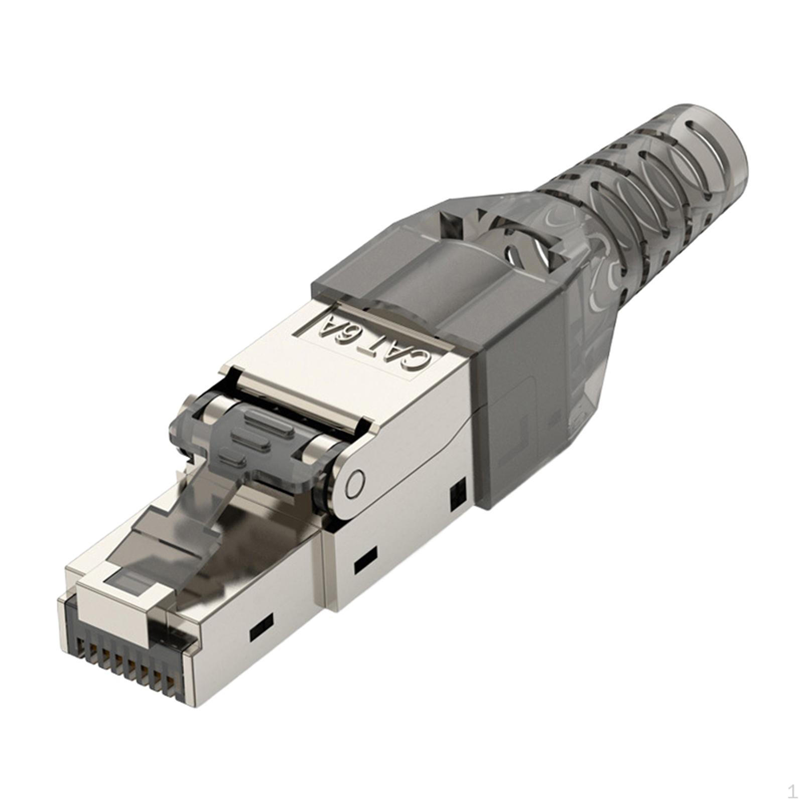 Разъем Cat7 Cat6A RJ 45, металлические экранированные заглушки Ethernet, не требующие инструментов
Разъем Cat7 Cat6A RJ 45, металлические экранированные заглушки Ethernet, не требующие инструментов