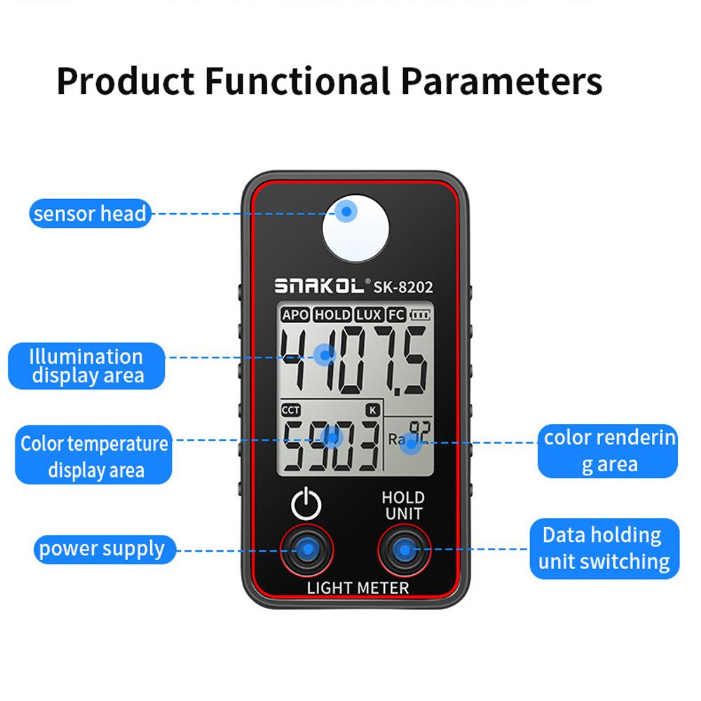 Color Temperature Tester High Precise Illuminance Meter 0.5-300000LUX LED Illumination Test Meter Luminance Measuring
Color Temperature Tester High Precise Illuminance Meter 0.5-300000LUX LED Illumination Test Meter Luminance Measuring