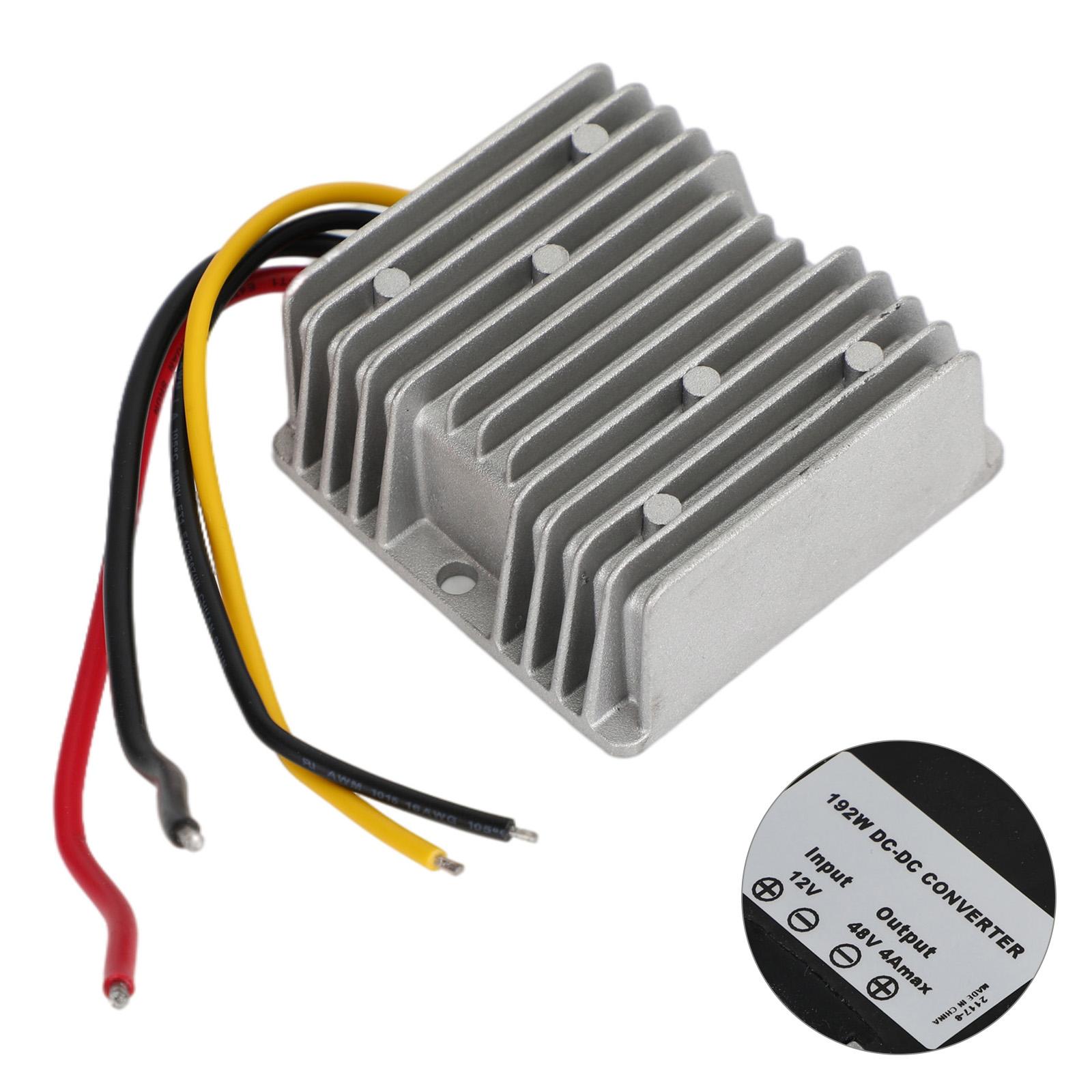 Waterproof DC/DC Converter Regulator 12V Step Up to 48V 4A 192W
Waterproof DC/DC Converter Regulator 12V Step Up to 48V 4A 192W