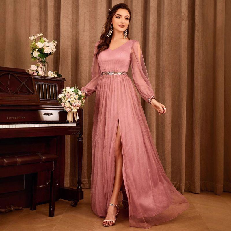 New Style Long Dress, Birthday Host Dress, European and American Evening Dress, Party Dress Maxi Pink--Jy4056 XL
New Style Long Dress, Birthday Host Dress, European and American Evening Dress, Party Dress Maxi Pink--Jy4056 XL