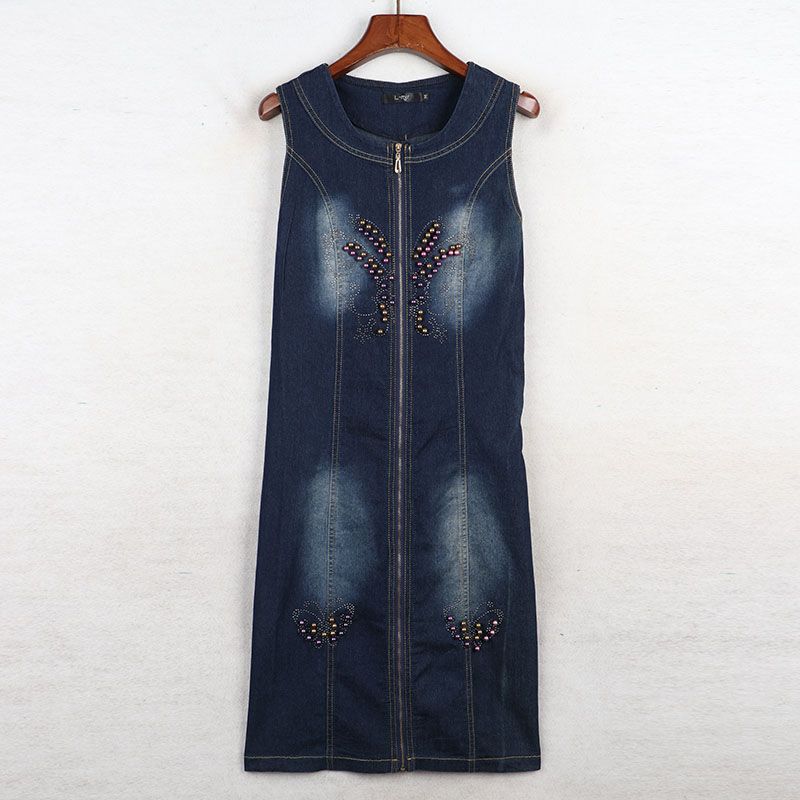 Sunshine House Summer New Arrival K-style Women s Clothing Heavy Industry Beads Zipper Vest Dress Denim Skirt Denim color Bust size 84
Sunshine House Summer New Arrival K-style Women s Clothing Heavy Industry Beads Zipper Vest Dress Denim Skirt Denim color Bust size 84