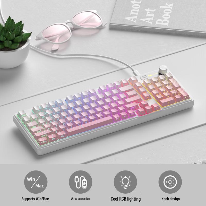 Ігрова та офісна клавіатура MageGee GK960 з 98 клавішами та RGB-підсвічуванням
Ігрова та офісна клавіатура MageGee GK960 з 98 клавішами та RGB-підсвічуванням
