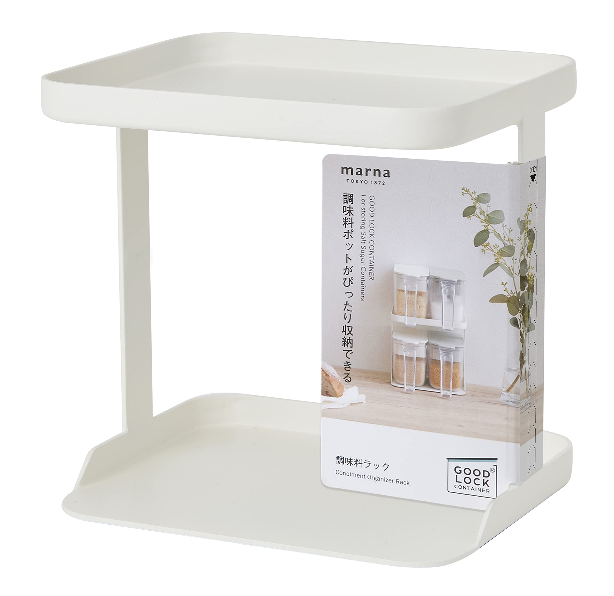 Marna Spice Rack Spice Seasoning Shelf Seasoning Seasoning Holder Lock K749W 2-Tier (Slim/White) - Rack, (Kitchen Storage), (Good Container) білий
Marna Spice Rack Spice Seasoning Shelf Seasoning Seasoning Holder Lock K749W 2-Tier (Slim/White) - Rack, (Kitchen Storage), (Good Container) білий