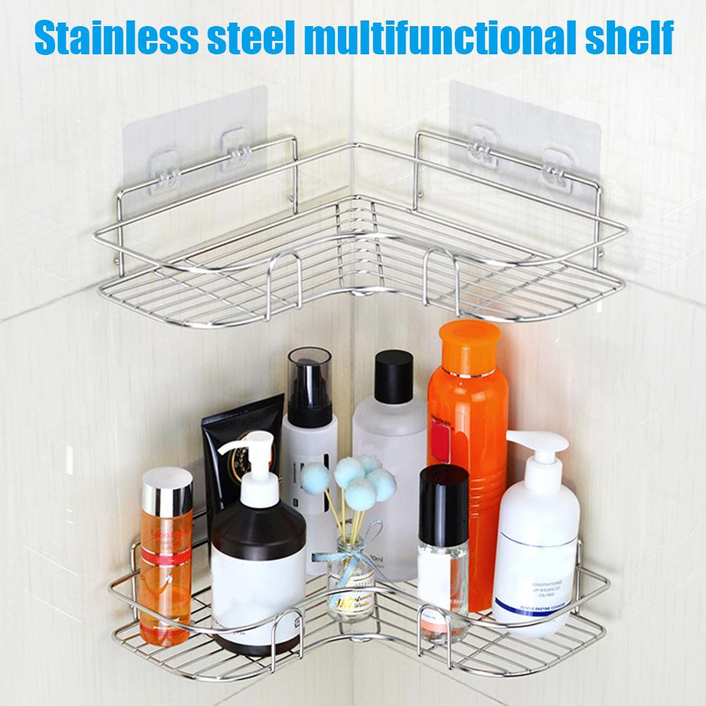Stainless Steel Bathroom Storage Rack Punch-free Singer Layer Triangle Wall Mounted Storage Shelf for Bathroom Kitchen Bedroom
Stainless Steel Bathroom Storage Rack Punch-free Singer Layer Triangle Wall Mounted Storage Shelf for Bathroom Kitchen Bedroom