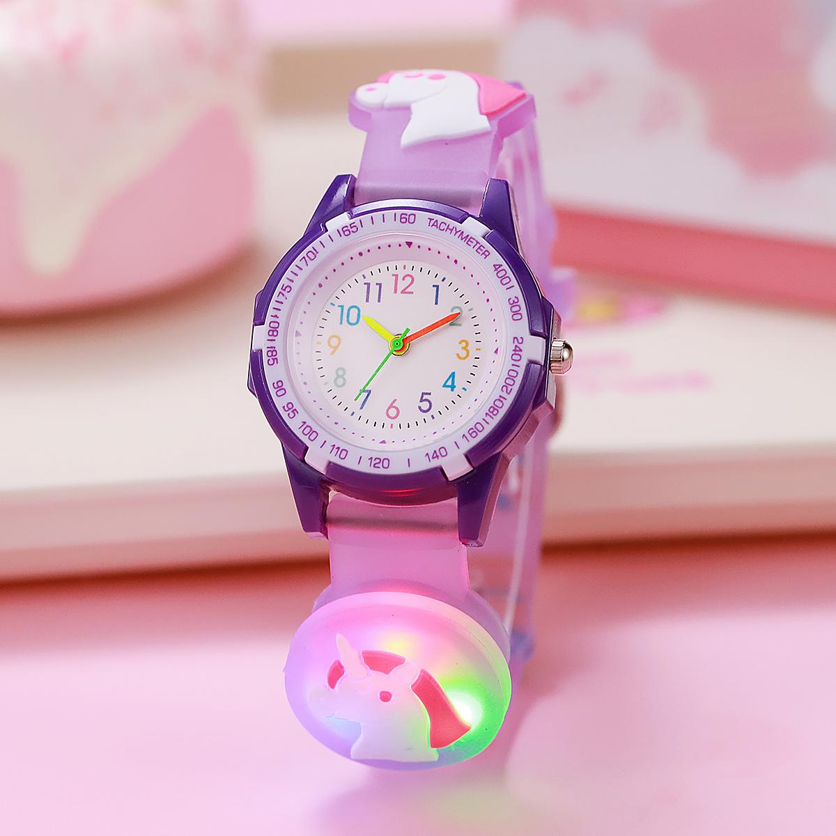 Cartoon Party Unicorn Glow Watch Colorful Hand Scale Quartz Watch for Halloween Christmas Gifts фиолетовый
Cartoon Party Unicorn Glow Watch Colorful Hand Scale Quartz Watch for Halloween Christmas Gifts фиолетовый