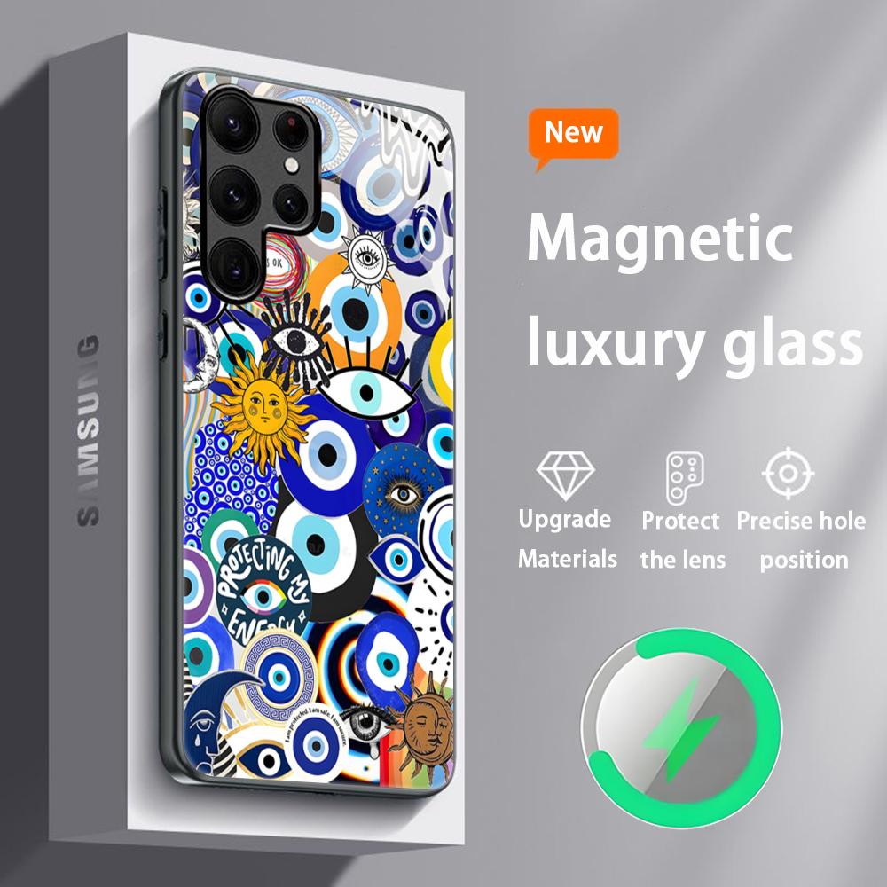 Popular Art Blue Evil Eye Cool Phone Case For Samsung S26 S25 S24 S23 S22 S21 S20 Plus Ultra Glass Magnetic Case Galaxy S25+
Popular Art Blue Evil Eye Cool Phone Case For Samsung S26 S25 S24 S23 S22 S21 S20 Plus Ultra Glass Magnetic Case Galaxy S25+