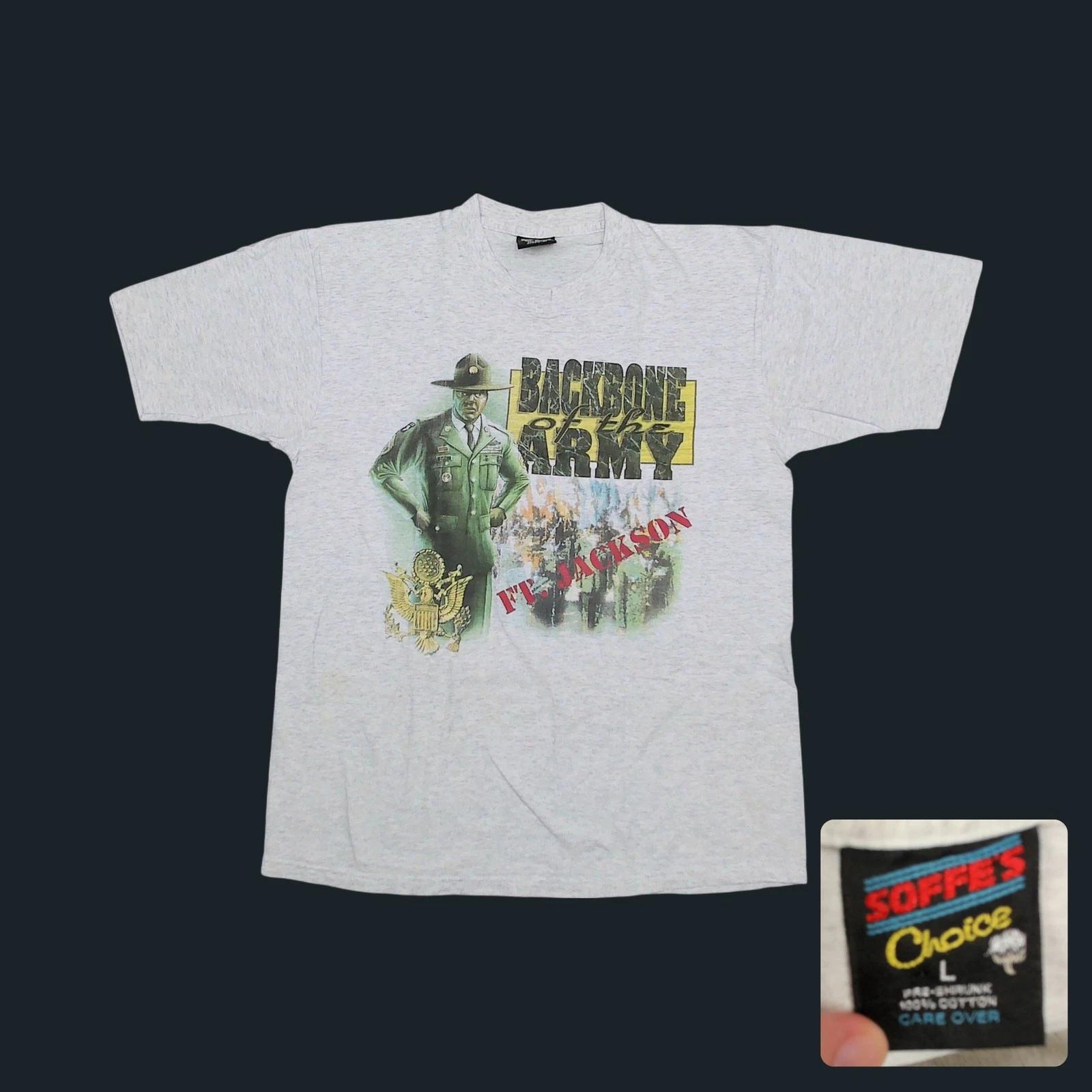 90s Fort Jackson Backbone Of The Army Drill Sergeant T-Shirt Mens L Soffe S
90s Fort Jackson Backbone Of The Army Drill Sergeant T-Shirt Mens L Soffe S