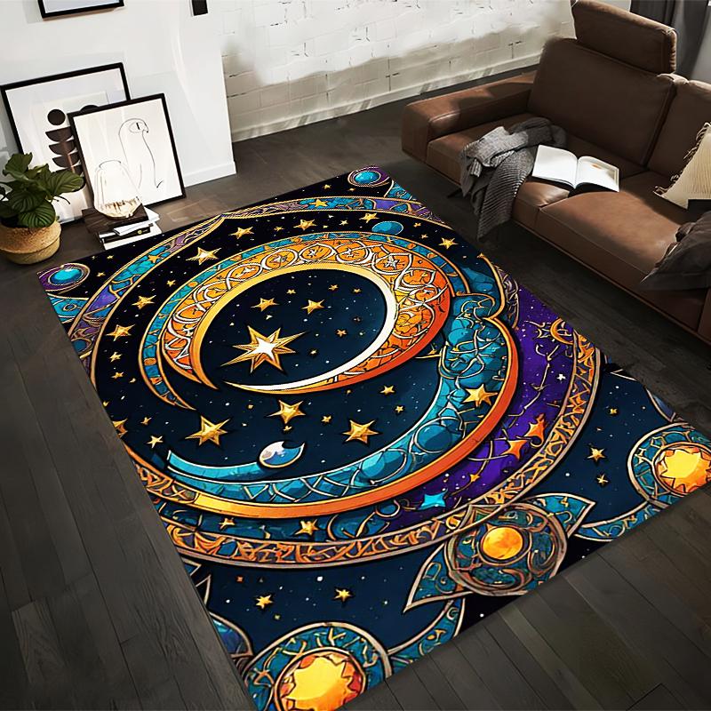 Celestial Moon and Stars Carpet with Vibrant Mandala Patterns, Blue Theme Suitable for use as an anti-slip for living room bedroom sofas 40x60cm( 15x23in )
Celestial Moon and Stars Carpet with Vibrant Mandala Patterns, Blue Theme Suitable for use as an anti-slip for living room bedroom sofas 40x60cm( 15x23in )