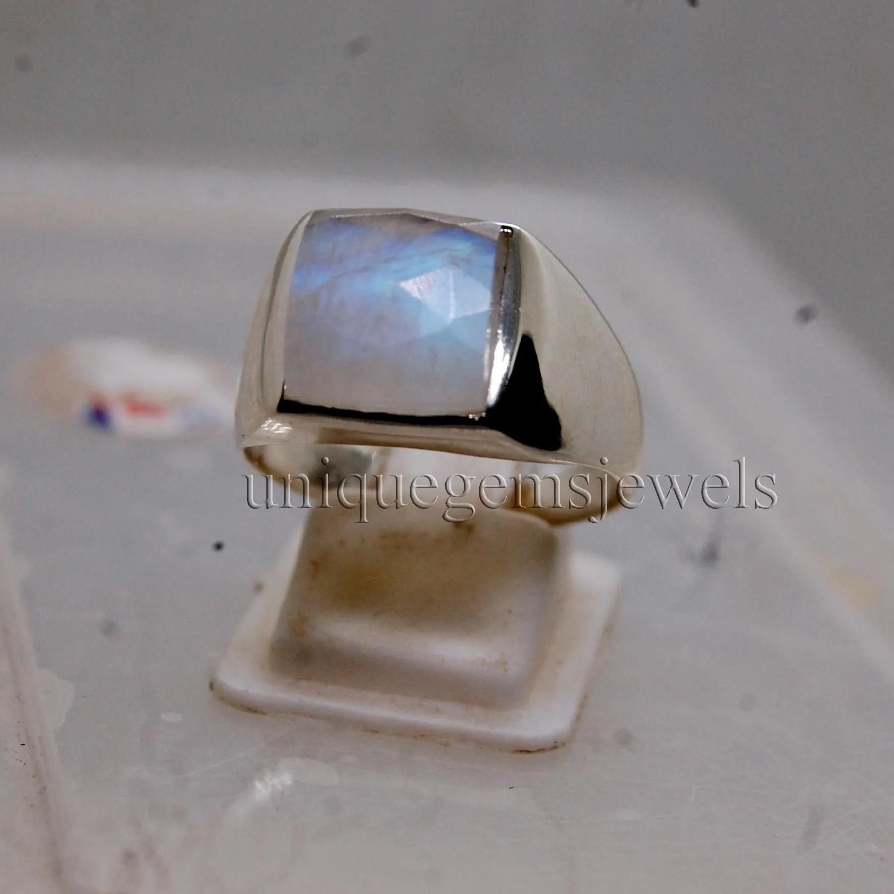 Square Rose Cut Blue Fire Rainbow Moonstone 95 Sterling Silver Ring Jewelry, Unisex Handmade Artisan gift Ring 10
Square Rose Cut Blue Fire Rainbow Moonstone 95 Sterling Silver Ring Jewelry, Unisex Handmade Artisan gift Ring 10