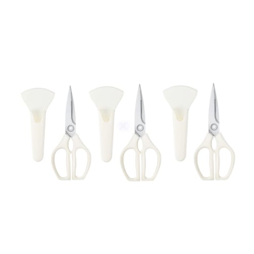 Invincible Scissors Set, Milky White, for Right and Left Handed Use, Double Serrated Blades, Dishwasher Safe, Multi-Function Suction Kitchen Scissors
Invincible Scissors Set, Milky White, for Right and Left Handed Use, Double Serrated Blades, Dishwasher Safe, Multi-Function Suction Kitchen Scissors