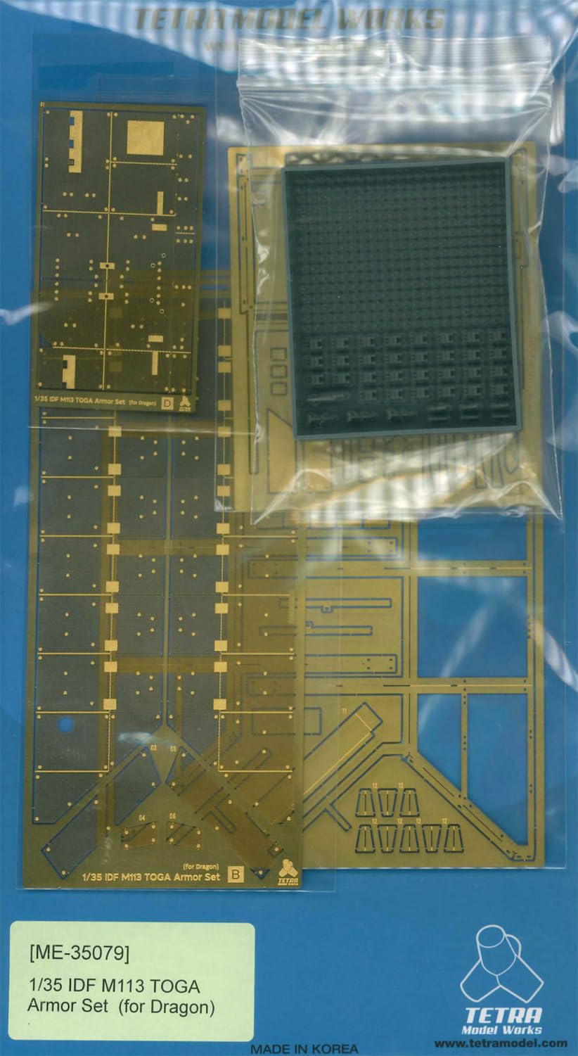 Tetra Model Works ME Series M113 Toga Armor Set Etching Parts Plastic Model Parts ME3579 1/35 (DR) (Combat Vehicle)
Tetra Model Works ME Series M113 Toga Armor Set Etching Parts Plastic Model Parts ME3579 1/35 (DR) (Combat Vehicle)