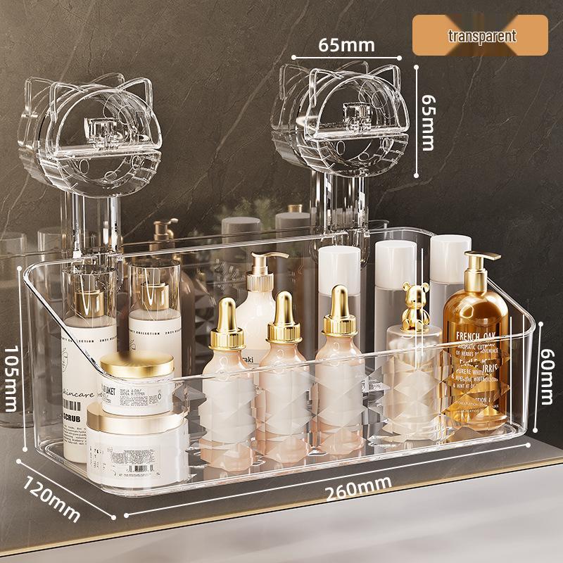 Акриловый органайзер для ванной: Поднос на присосках для хранения косметики и умывальника чистый
Акриловый органайзер для ванной: Поднос на присосках для хранения косметики и умывальника чистый