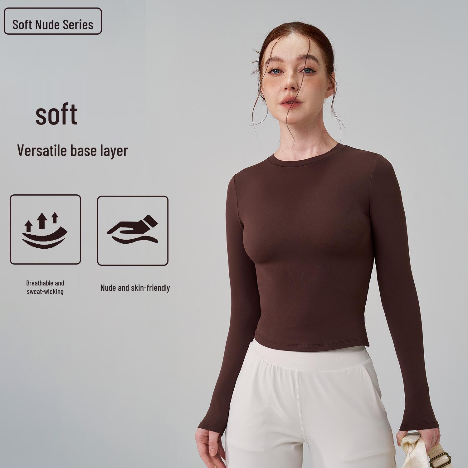 Autumn/Winter Versatile Round Neck Base Layer Sport Top - High Elasticity, Breathable Yoga Fitness Long Sleeve M
Autumn/Winter Versatile Round Neck Base Layer Sport Top - High Elasticity, Breathable Yoga Fitness Long Sleeve M