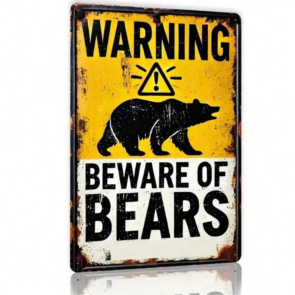 Vintage Metal Wall Poster Bear Warning Pub Decor
Vintage Metal Wall Poster Bear Warning Pub Decor
