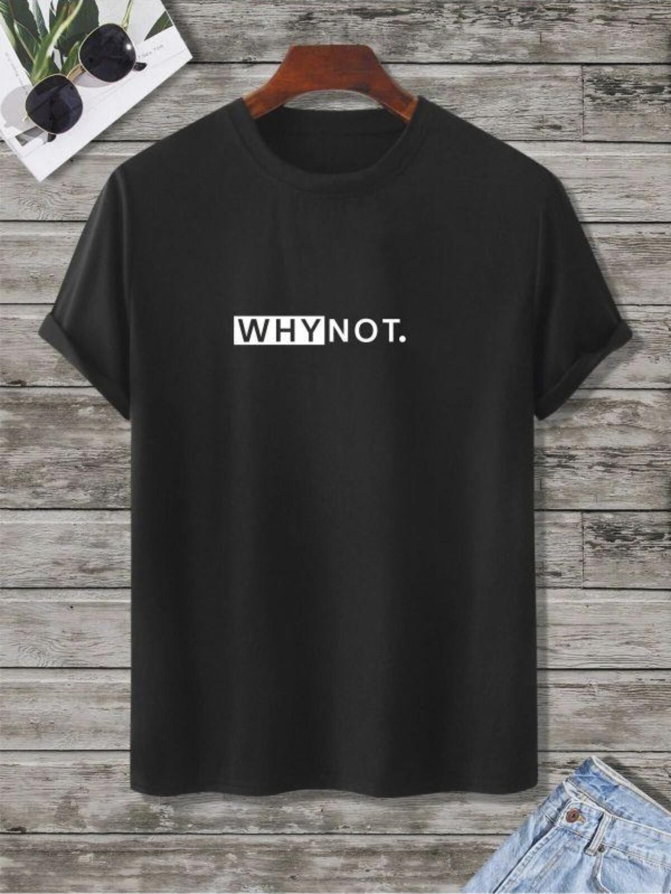 Men s 200g Heavyweight 100% Cotton T-Shirt with WHYNOT Graphic Print - Retro Oversized Casual Fit Round Neck Short Sleeve Black & White Statement Tee 5XL різнокольоровий
Men s 200g Heavyweight 100% Cotton T-Shirt with WHYNOT Graphic Print - Retro Oversized Casual Fit Round Neck Short Sleeve Black & White Statement Tee 5XL різнокольоровий