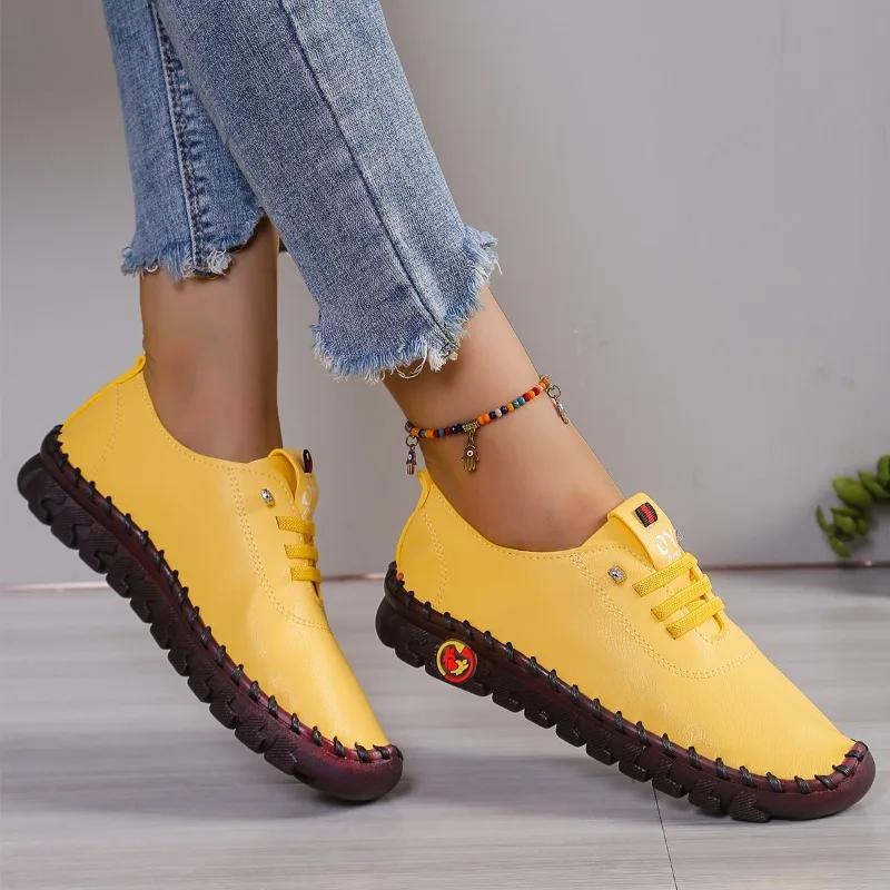 Retro Casual Shoes 2024 Autumn New Roman Soft Sole Breathable and Comfortable Multi-color Plus Size Women s Vulcanized Shoes 45 жовтий
Retro Casual Shoes 2024 Autumn New Roman Soft Sole Breathable and Comfortable Multi-color Plus Size Women s Vulcanized Shoes 45 жовтий