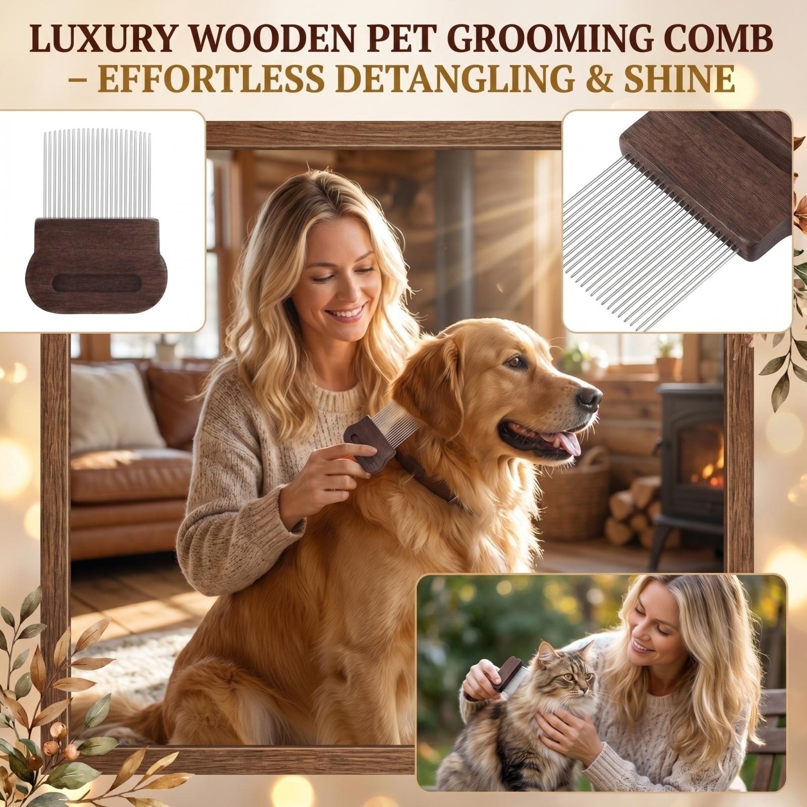 Pet Grooming Comb Stainless Steel Teeth Wooden Handle Deshedding Brush for Removing Loose Hair and Cleaning Fur Suitable for Dogs Cats one size коричневий
Pet Grooming Comb Stainless Steel Teeth Wooden Handle Deshedding Brush for Removing Loose Hair and Cleaning Fur Suitable for Dogs Cats one size коричневий