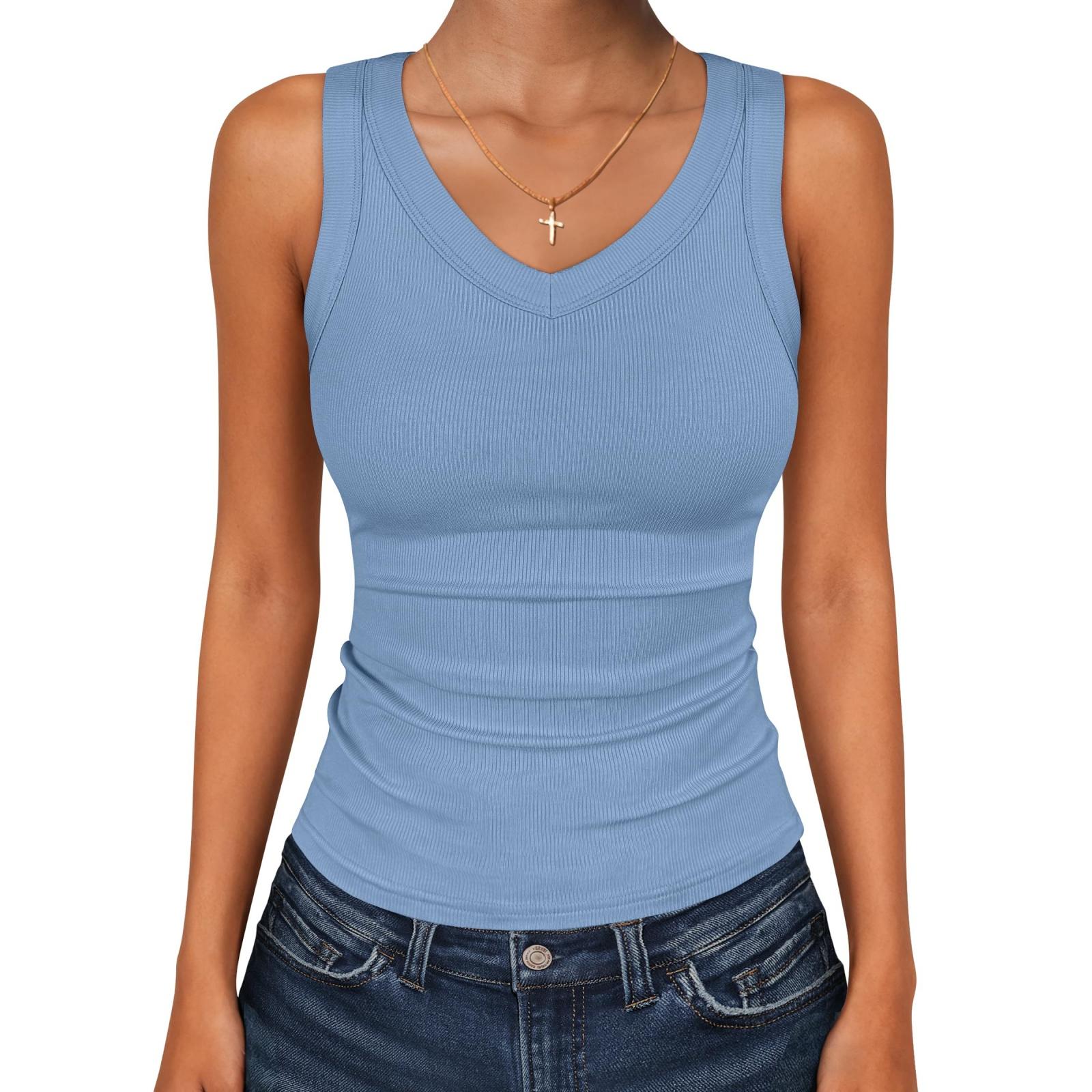Women Tank Tops Sleeveless Tops for Women V Neck Ribbed Tank Top Women Tank Top Fitted Basic Women s Tank Tops for Daily Wear M
Women Tank Tops Sleeveless Tops for Women V Neck Ribbed Tank Top Women Tank Top Fitted Basic Women s Tank Tops for Daily Wear M