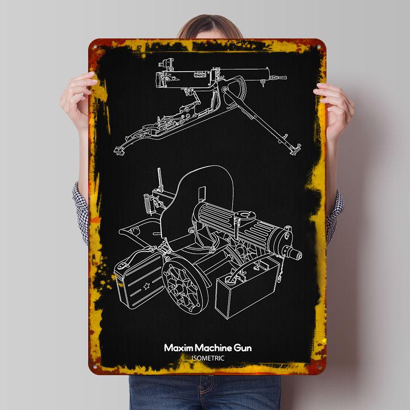 Maxim Machine Gun Isometric Tinplate Poster Customized Wall Art Vintage Retro Metal Signs for Gaming Room Decoration Cozy Decor 7.9x11.8In(20x30cm)
Maxim Machine Gun Isometric Tinplate Poster Customized Wall Art Vintage Retro Metal Signs for Gaming Room Decoration Cozy Decor 7.9x11.8In(20x30cm)