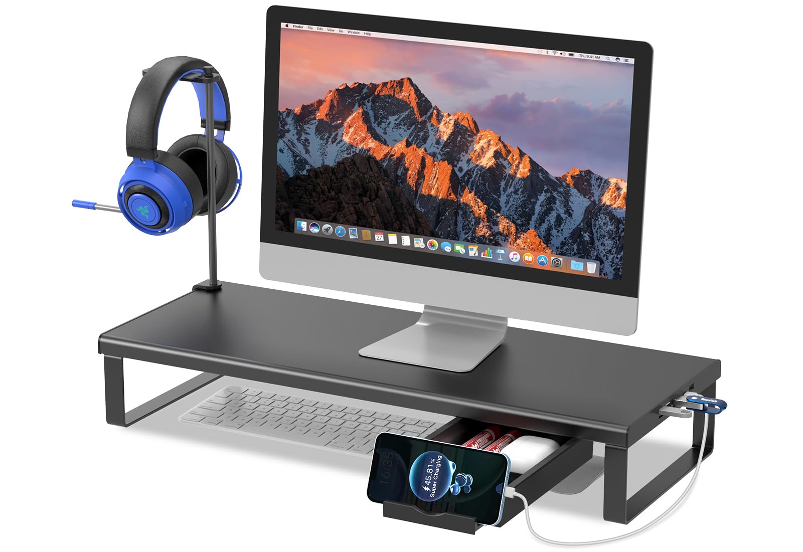 EAYHM Подставка для монитора с USB-портом для передачи данных Настольная подставка с подставкой для дисплея с ящиком и подставка для смартфона/компьютера с держателем для наушников Совместима с и 25 кг
EAYHM Подставка для монитора с USB-портом для передачи данных Настольная подставка с подставкой для дисплея с ящиком и подставка для смартфона/компьютера с держателем для наушников Совместима с и 25 кг