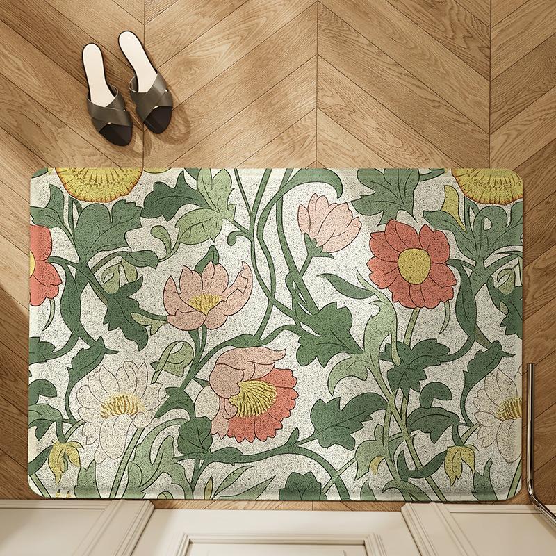 Уличный нескользящий коврик для дома, грязный и простой в уходе коврик для ног, входной коврик, легкий роскошный дверной ковер из шелка, крыльцо 60*90cm
