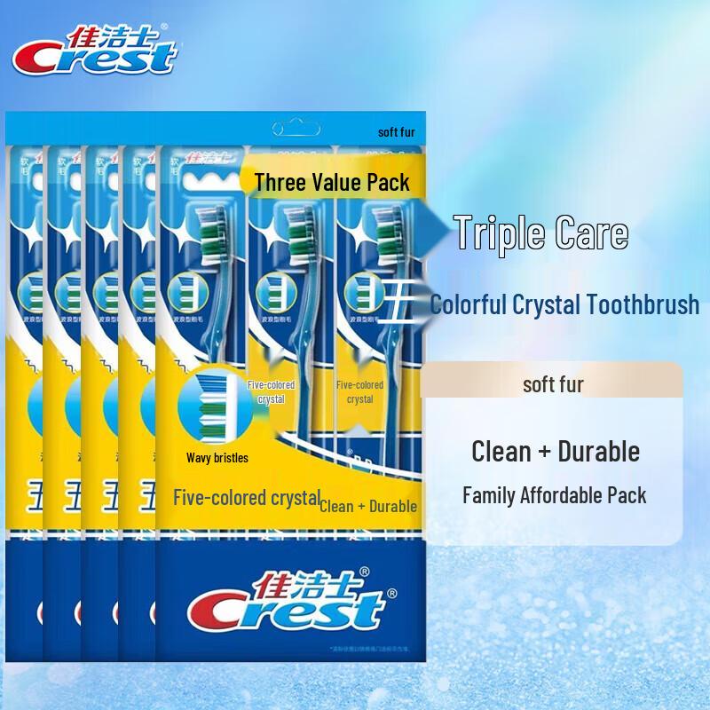 Crest Colorful Crystal Soft Bristle Disposable Toothbrush
Crest Colorful Crystal Soft Bristle Disposable Toothbrush