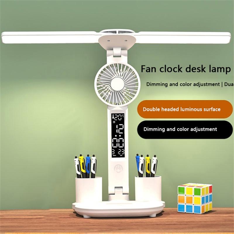 Built-in 2000mAh Battery Table LED Light Rechargeable Clock Function Pen Holder Reading Lamp Fan (with USB Cable) A
Built-in 2000mAh Battery Table LED Light Rechargeable Clock Function Pen Holder Reading Lamp Fan (with USB Cable) A