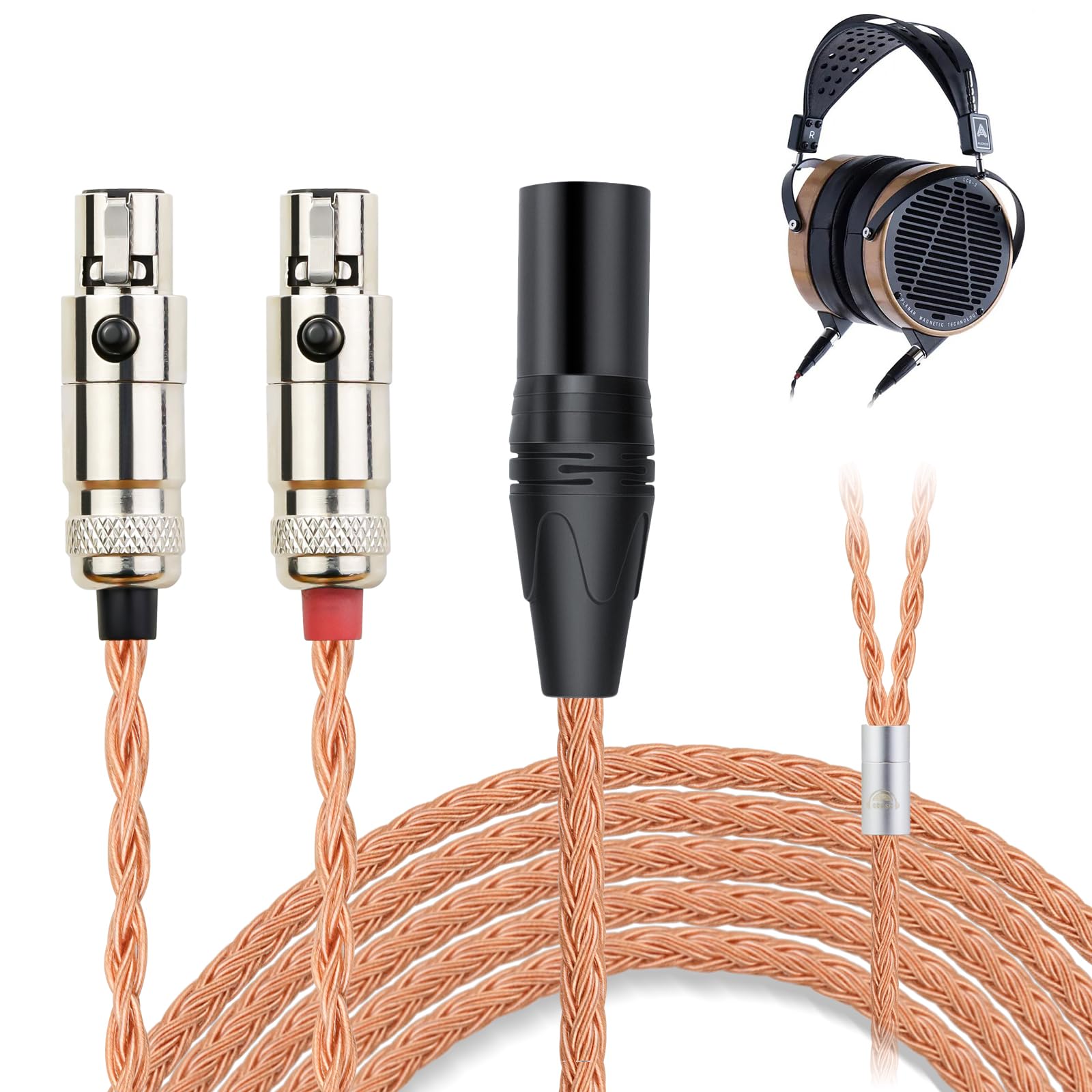 okcsc ZT16 Headphone Cable Compatible with LCD Series Replacement Cable for Earphones and Headphones 16 Core Pure Copper For Audeze Compatible with
okcsc ZT16 Headphone Cable Compatible with LCD Series Replacement Cable for Earphones and Headphones 16 Core Pure Copper For Audeze Compatible with