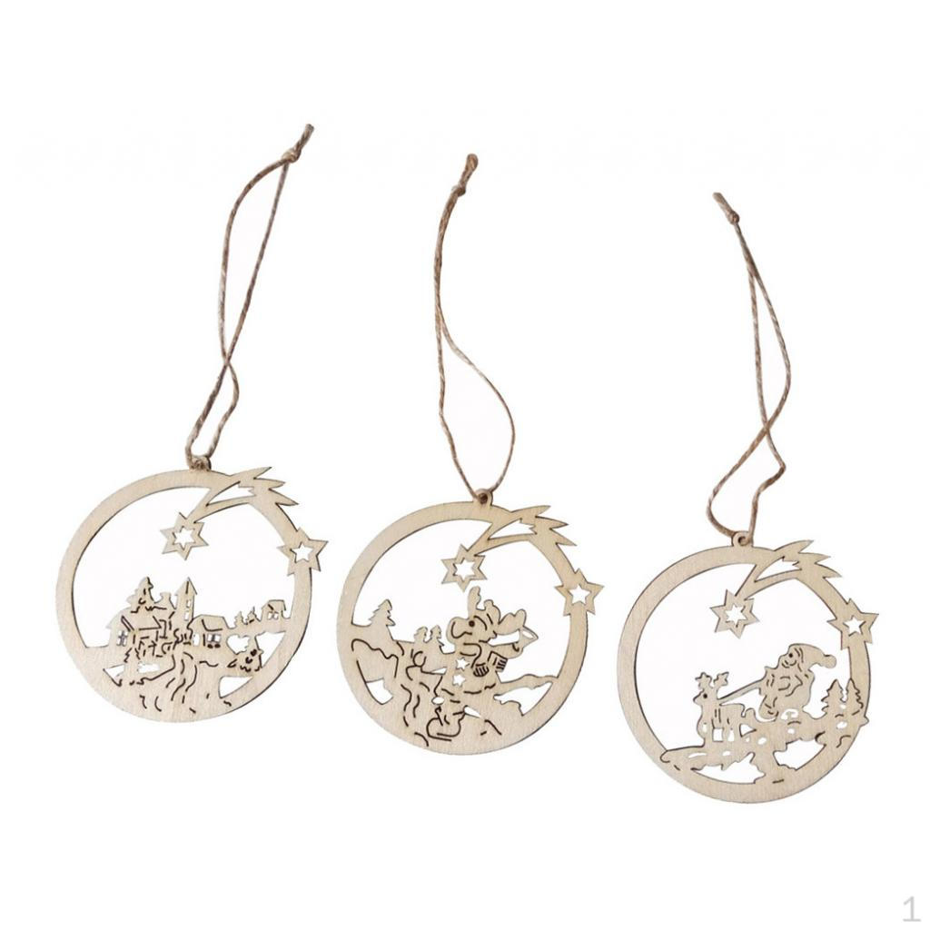 3 Pieces Tree Ornaments Unfinished Blank Wood Shapes Tags with Holes and String DIY Wooden Pendants Size 5
3 Pieces Tree Ornaments Unfinished Blank Wood Shapes Tags with Holes and String DIY Wooden Pendants Size 5