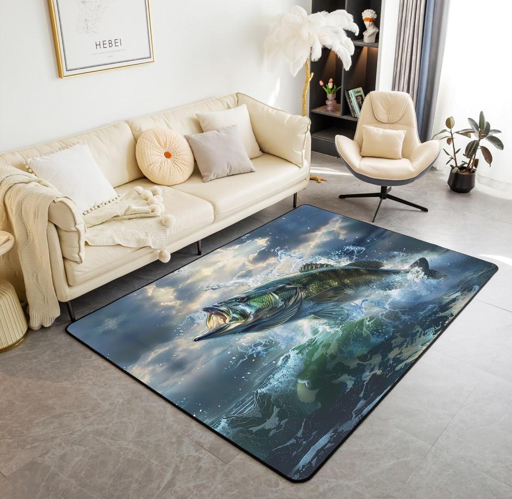 Dynamic Largemouth Bass Leaping Through Turbulent Ocean Waves Area Rug for Fishing Enthusiasts Living Room Decor 40X60cm
Dynamic Largemouth Bass Leaping Through Turbulent Ocean Waves Area Rug for Fishing Enthusiasts Living Room Decor 40X60cm