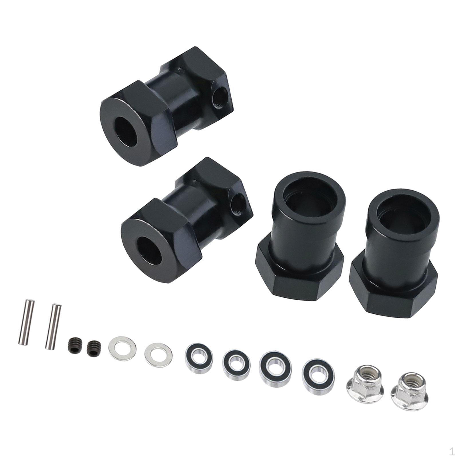 4 Pieces Wheel Extenders Aluminum 5mm Bore Replacement with Axle Pins for 1/10 RC Crawler Accessory Black
4 Pieces Wheel Extenders Aluminum 5mm Bore Replacement with Axle Pins for 1/10 RC Crawler Accessory Black